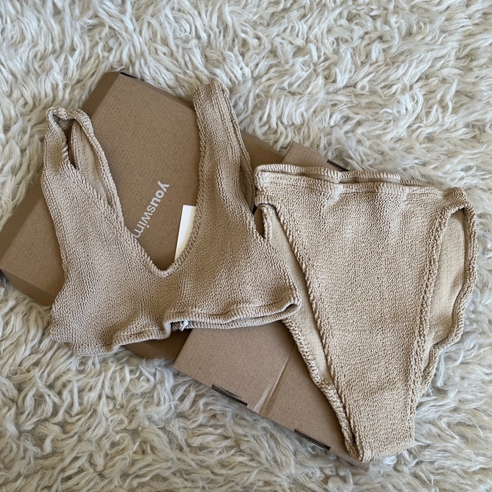 Eva Standard Waist Two-Piece in color Sand